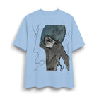 Y2k Blue Haired Portrait Graphic T-Shirt