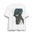 Y2k Blue Haired Portrait Graphic T-Shirt