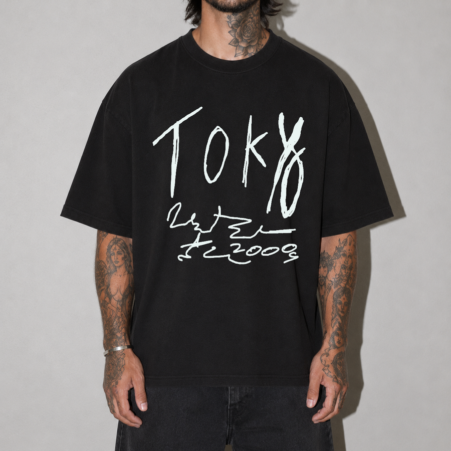 Y2K Tokyo Grunge Tee / Grunge City Script Shirt
