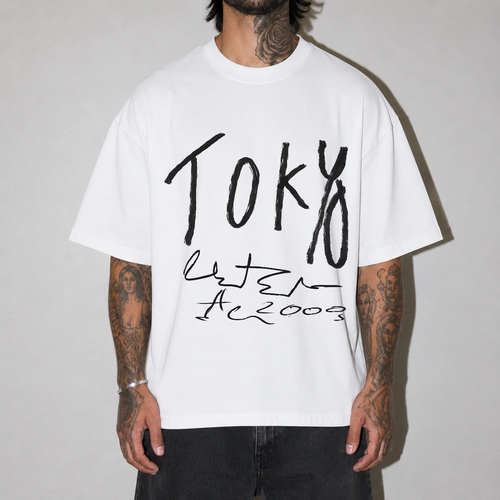 Y2K Tokyo Grunge Tee / Grunge City Script Shirt