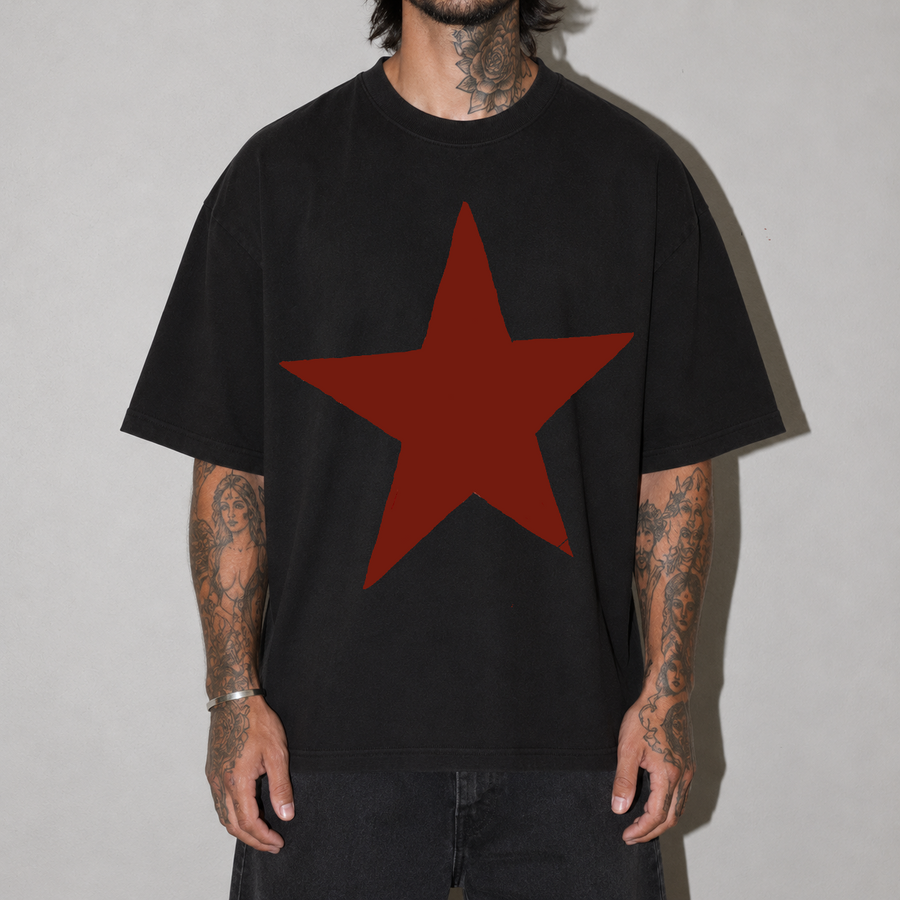Grunge Star Y2K Tee / Distressed Americana Y2K Shirt