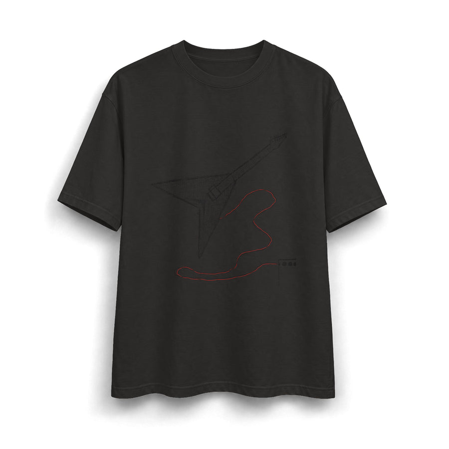 Y2K Grunge Rockstar Tee / 90s Grunge Guitar Shirt