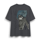 Y2k Blue Haired Portrait Graphic T-Shirt